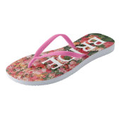 Aangepaste roze Tulp ventilatorbride Teenslippers (Schuin)