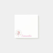 Aangepaste roze Unicorn Ballerina Post-it Notes (Voorkant)