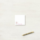 Aangepaste roze Unicorn Ballerina Post-it Notes (Op bureau)