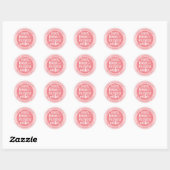 Aangepaste roze Valentijn sticker (Vel)