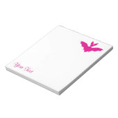 Aangepaste Roze Vleermuis Cute Goth Naam Notitieblok (Gedraaid)