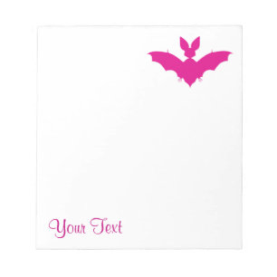 Aangepaste Roze Vleermuis Cute Goth Naam Notitieblok