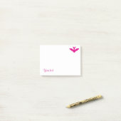 Aangepaste Roze Vleermuis Cute Goth Naam Post-it® Notes (Op bureau)