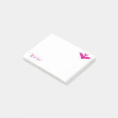 Aangepaste Roze Vleermuis Cute Goth Naam Post-it® Notes (Schuin)