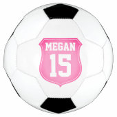 Aangepaste roze voetbal cadeau voor atletisch meis (Voorkant)