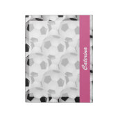 Aangepaste roze Voetbal Patroon Notitieblok (Gedraaid)