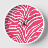 Aangepaste roze wandklok (Voorkant)