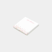 Aangepaste roze Waterverf Post-it® Notes (Schuin)