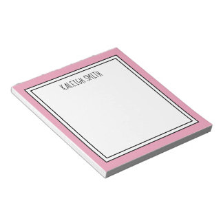 Aangepaste Roze Wit Bewerkbare Kleur Notitieblok