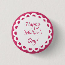 Aangepaste Roze Witte Kant Happy Moedersdag