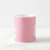 Aangepaste roze witte klassieke Mok met witte vent (Center)