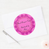 Aangepaste roze zeep of kraftStickers Ronde Sticker (Envelop)