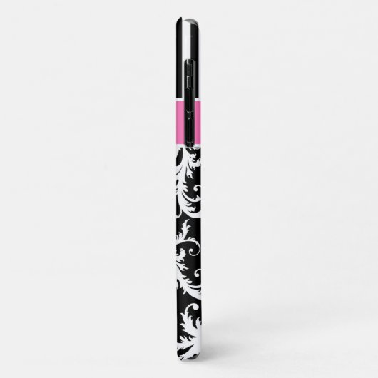 Aangepaste roze, zwart, witte, gestreept masker Case-Mate iPhone case (Achterkant/links)