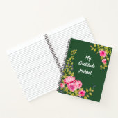 Aangepaste Rozen Dankbaarheid Dagboek Notitieboek (Binnen)