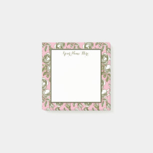 Aangepaste Rozen op lichte roze Florale sticks Post-it® Notes