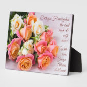 Aangepaste Rozen plaquette Fotoplaat (Zijkant)