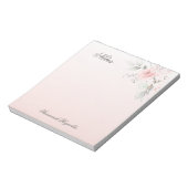 Aangepaste ROZEN voor PINKFLORAAL Notitieblok (Gedraaid)