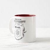 Aangepaste RPG University - Grappige RPG Lovers Tweekleurige Koffiemok (Voorkant links)