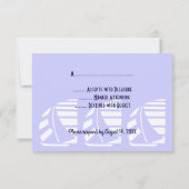 Aangepaste RSVP-blauw-witte zeilbootreactie Kaart (Achterkant)