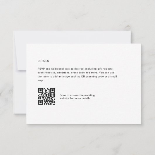 AANGEPASTE RSVP MENU SJABLOON - EIGEN KLEUR / AFBE (Achterkant)