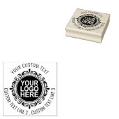 Aangepaste Rubber Stamp - Eenvoudige Ronde met Log Rubberstempel (Gestempeld)