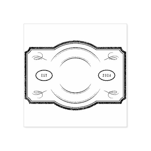 Aangepaste rubberen stempel Est 2024 Label Design  (Afrduk)