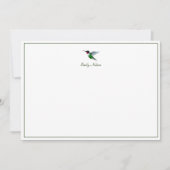 Aangepaste ruby-thromingbird Note Kaart Notitiekaartje (Voorkant)