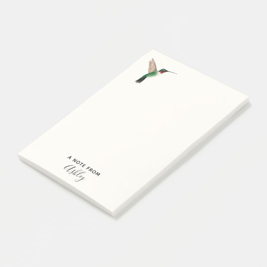 Aangepaste ruby-thromingbird notities post-it® notes (Schuin)