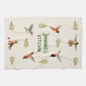 Aangepaste Rufous Kolibries Theedoek (Horizontaal)