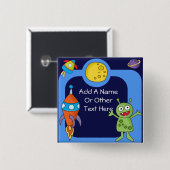 Aangepaste ruimte-Button Vierkante Button 5,1 Cm (Voorkant /achterkant)