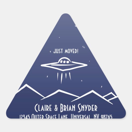 Aangepaste ruimteschip Sky Net Bewegde envelop Sti Driehoek Sticker (Voorkant)