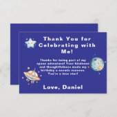 Aangepaste Ruimtevaarder Ruimtevaart Thema Bedankt (Voorkant / Achterkant)