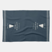 Aangepaste Rustic Holiday Boerderij, verse bomen Theedoek (Horizontaal)