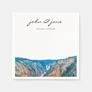 Aangepaste Rustic Mountain Waterfall Servet