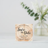 Aangepaste Rustic Sla de datum van het gedrukte ho Vierkante Visitekaartje (Staand voorkant)