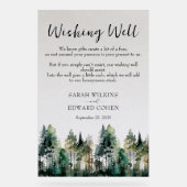 Aangepaste rustieke bos bruiloft wensen goed teken acryl bord (Voorkant)