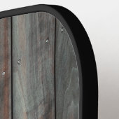 Aangepaste rustieke Business Logo Dark Barn Wood Pickleball Paddle (Links Detail)