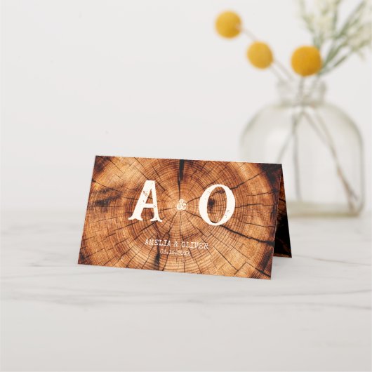 Aangepaste rustieke houten boomplak tafelnummer (Achterkant)