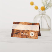 Aangepaste rustieke houten boomplak tafelnummer (Voorkant)