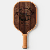 Aangepaste rustieke houten textuur pickleball paddle (Achterkant)