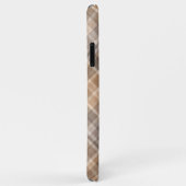 Aangepaste Rustieke Neutrale Beige Plaid Gingham P Case-Mate iPhone Case (Achterkant/rechts)