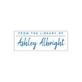 Aangepaste rustieke penseelscript "uit de biblioth zelfinktende stempel (Design)