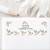 Aangepaste rustieke retour adres label Floral Natu (Insitu)