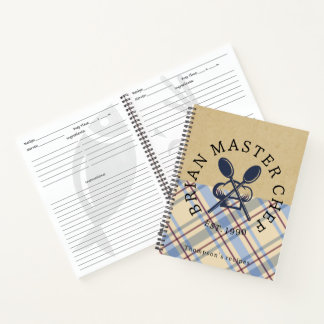 Aangepaste rustieke tartan Klassieke Farmhouse Bru Notitieboek