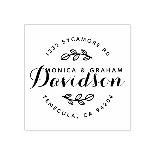 Aangepaste rustieke typografie | Gewoon getrouwd a Rubberstempel (Afrduk)