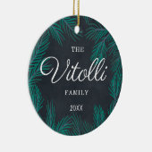 Aangepaste Rustige Farmhouse-naam Keramisch Ornament (Rechts)