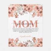 Aangepaste Rustige peach Brown Waterverf grafische Fleece Deken (Voorkant)