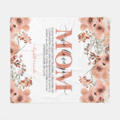 Aangepaste Rustige peach Brown Waterverf grafische Fleece Deken (Voorkant (Horizontaal))