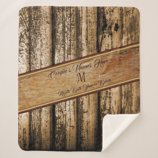 Aangepaste Rustige schroefdop, Huwelijkscadeaus Sherpa Deken (Voorkant)