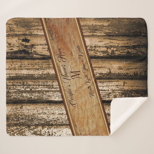 Aangepaste Rustige schroefdop, Huwelijkscadeaus Sherpa Deken (Voorkant (horizontaal))